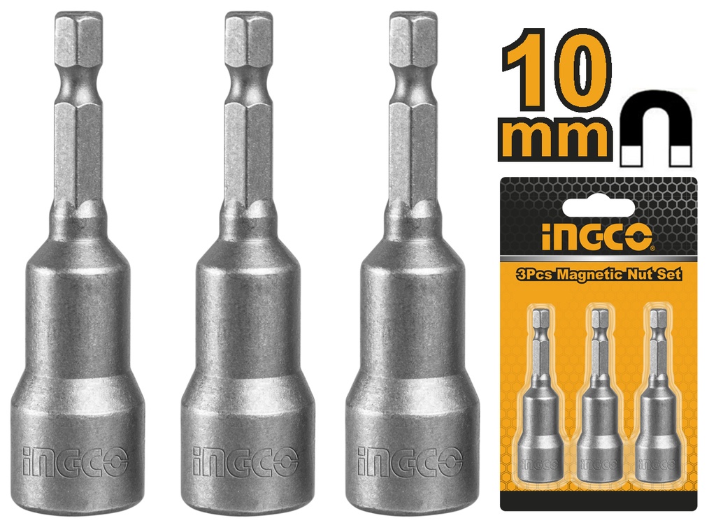 AMN1031 3PCS MAGNETIC NUT SET 10MM