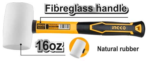 HRUH8316 RUBBER HAMMER 16oz.