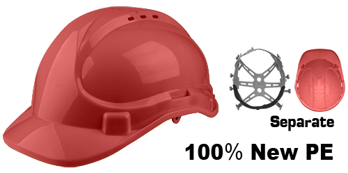HSH210 SAFETY HELMET RED