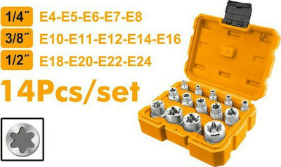 HKTETS0114 14 Pcs E-TYPE SOCKET SET