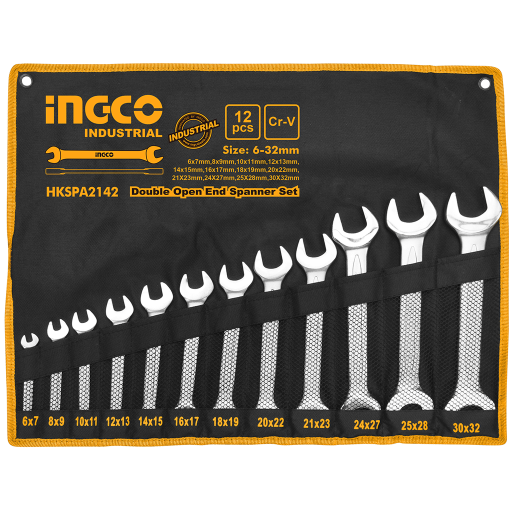HKSPA2142 12 PCS DOUBLE OPEN END SPANNER SET
