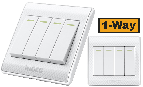 HESSH04101 SWITCH 4 GANG 1 WAY