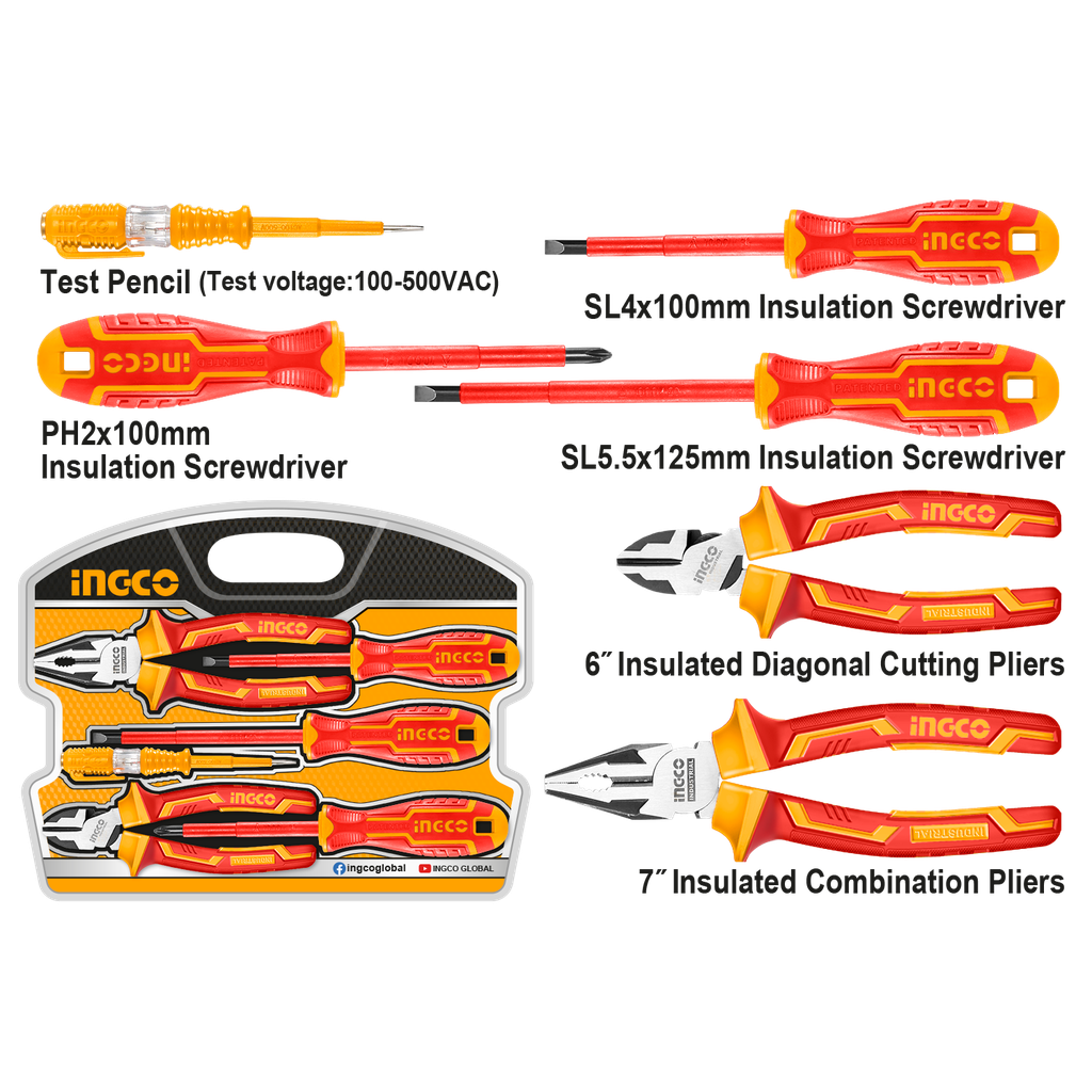 HKIST3061 6 PCS INSULATED HAND TOOLS SET