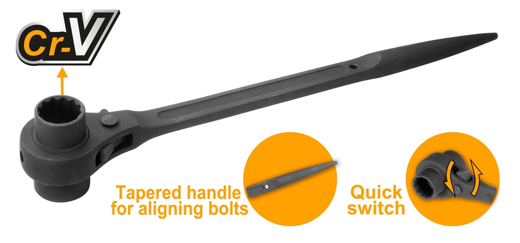 HRSTW17191 DOUBLE SOCKET RATCHET WRENCH  17x19mm