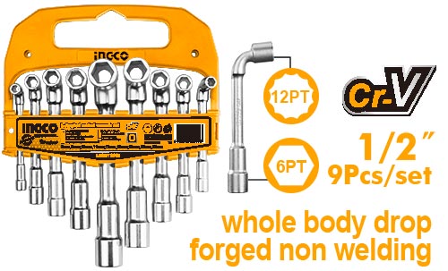 LASWT0901 L-ANGLED SOCKET WRENCH 9PC SET