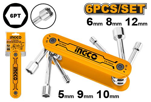 HFND0601 6PCS FOLDING NUT DRIVER SET