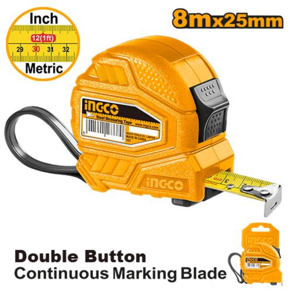 HSMT39825 STEEL MEASURING TAPE 8M