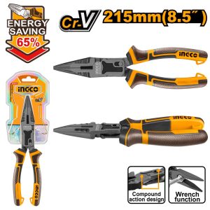HCLNP58200 COMPOUND ACTION LONG NOSE PLIERS 8.5"