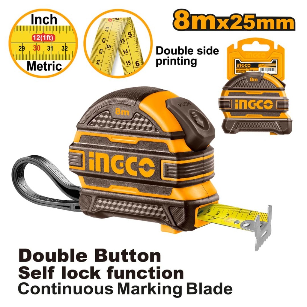 HSMT08825 STEEL MEASURING TAPE 8M