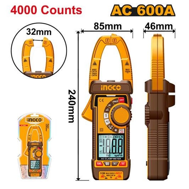 DCM66001 DIGITAL AC CLAMP METER 4000 COUNTS