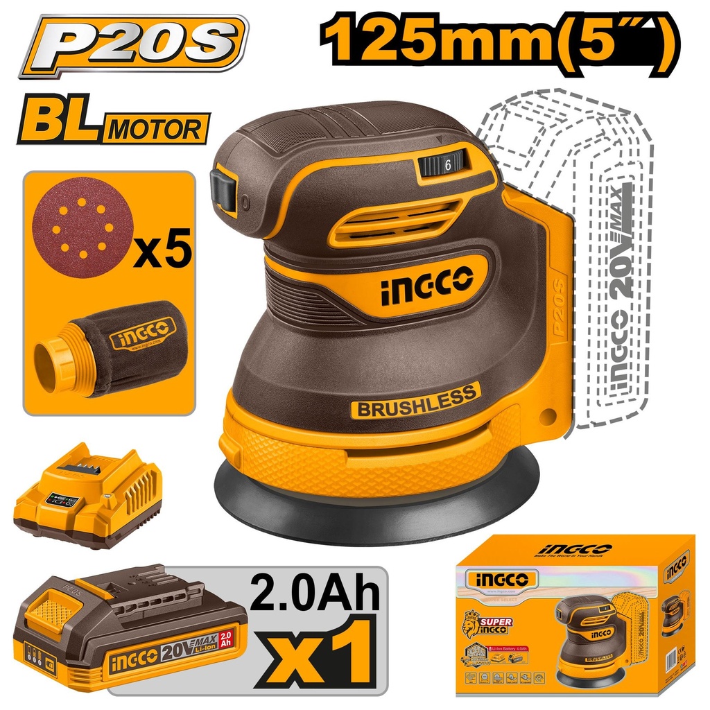 CROSLI20021 LITHIUM-ION RANDOM ORBIT SANDER 20V