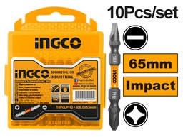 [SDBIM21HL133] SDBIM21HL133 10PCS IMPACT SCREW DRIVER BIT SET PH2+SL6