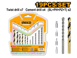 [AKSDB1901] AKSDB1901 19PCS DRILL BITS & SCREWDRIVER BITS SET
