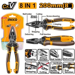 [HMFCP28200] HMFCP28200 8 IN 1 MULTI-FUNCTION COMBINATION PLIERS