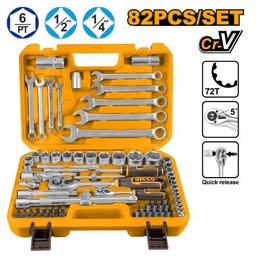 [HKTS42802] HKTS42802 82 PCS 1/4" & 1/2" SOCKET SET